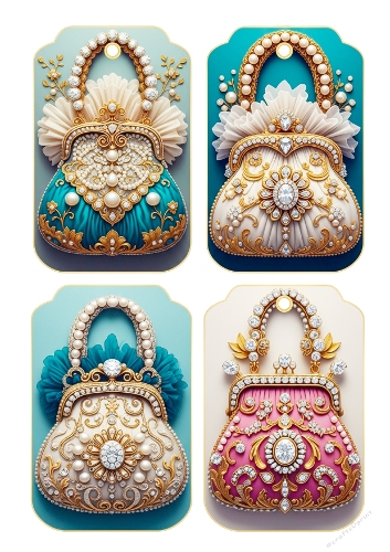 Shabby Chic Handbag Tags 04