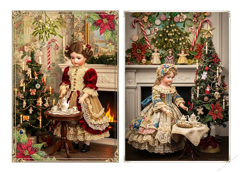 Large Antique Christmas Dolls 2