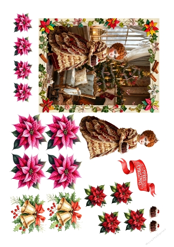 Antique decoupage Christmas doll 06