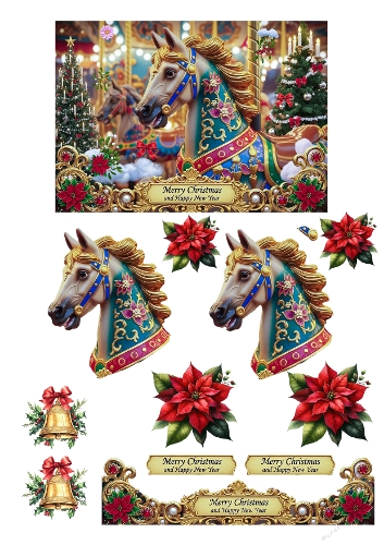 Antique Merry-Go-Round 04 Decoupage