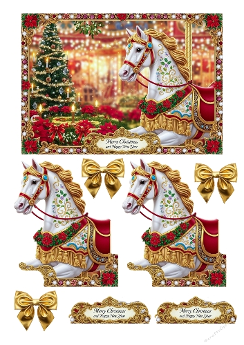 Antique Merry-Go-Round 06 Decoupage