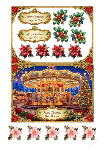 Antique Merry-Go-Round 07 Decoupage
