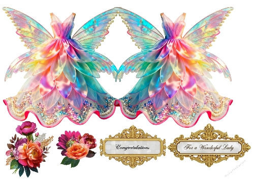 Flower Dress shaped cards 02