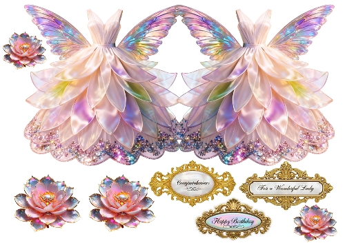 Flower Dress shaped cards 03