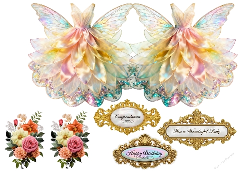 Flower Dress shaped cards 04