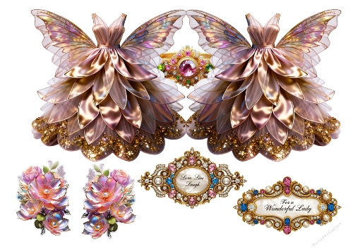 Flower Dress shaped cards 09