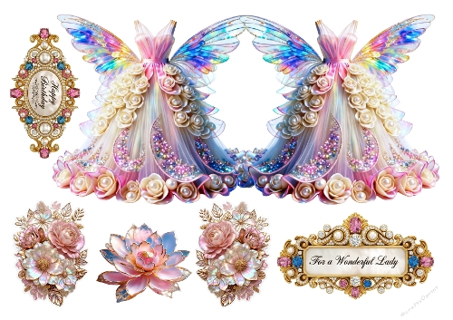 Flower Dress shaped cards 10
