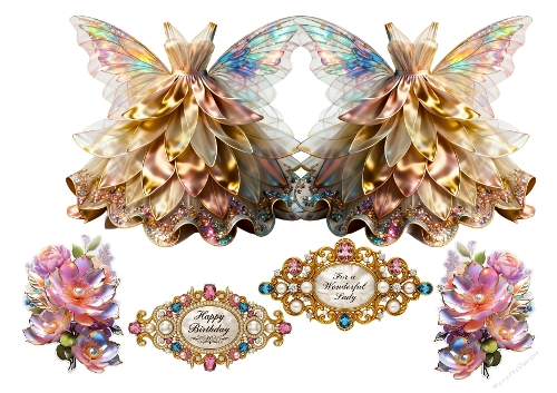 Flower Dress shaped cards 11