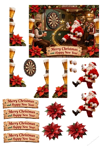 Santa Darts and Beer 5