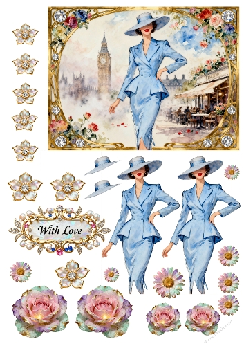 Glamour Ladies Decoupage 06