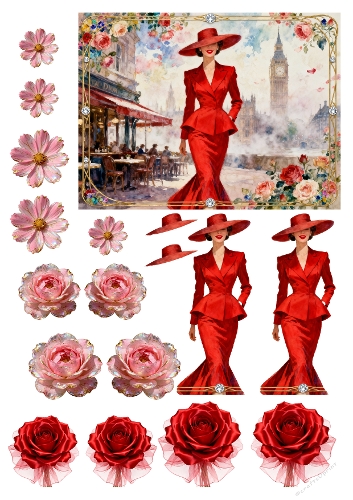 Glamour Ladies Decoupage 09