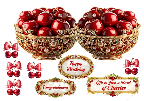 Bowl of Cherries decoupage 2