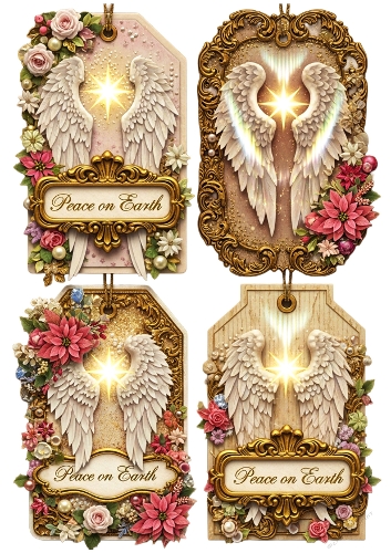Giant Gift Tags Peace on Earth 10