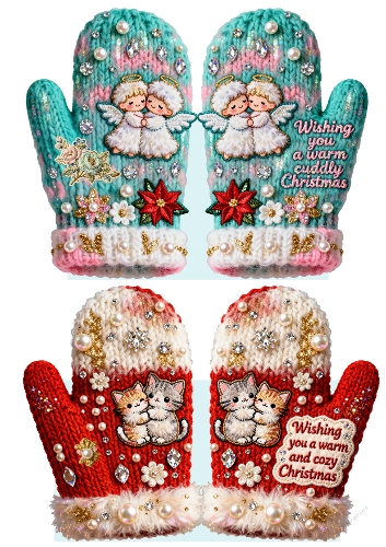 Warm Hugs shaped cards or gift tags 2