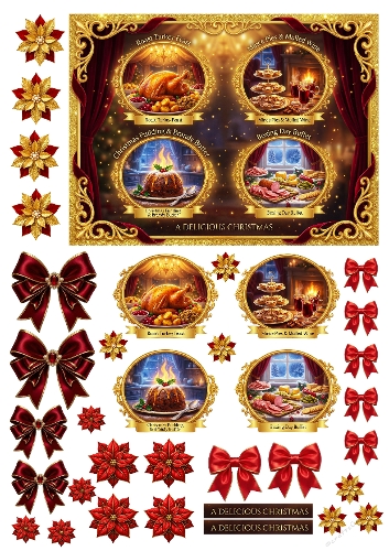 A Delicious Christmas  Diorama Decoupage 