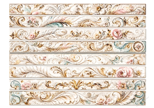 Washi Pastel Gold  Feathers 2