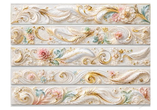 Washi Pastel Gold  Feathers 6