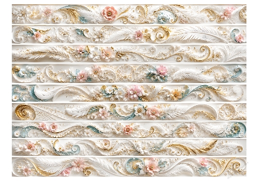 Washi Pastel Gold  Feathers 8
