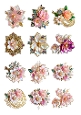 Flowers matching Flower Dress shaped cards 1