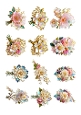 Flowers matching Flower Dress shaped cards 3