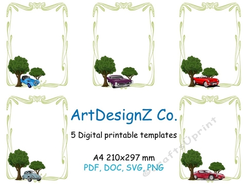 Financial planner, car printable, debt payment expenses tracker, monthly savings, money planning bill payment