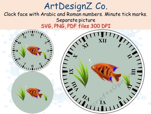 Beautiful clock face with Arabic and Roman numbers. Minute tick marks. Separate picture included. Elegant Celebrations and holidays. clock, cream, wedding, invitation, birthday, education, love, clipart