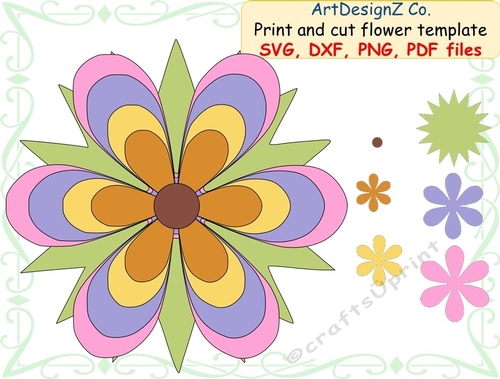 Blossom Blooms: Versatile Flower Template with Complete Set of File Formats