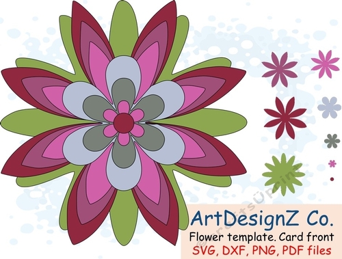 Paper and felt flower template and silhouettes. Appropriate for card fronts. Fishing, christmas scenes, disney, fairy, dog, bumper kits, graduation, shoes, pop up box cards