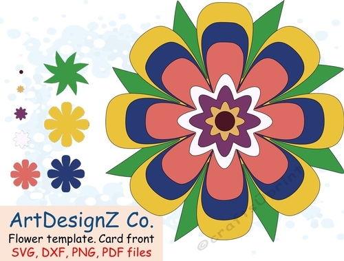 Paper and felt flower template and silhouettes. Appropriate for card fronts. birdhouse, flower, butterflies, animal, bird, sympathy, thinking, bugs, sorry, loss