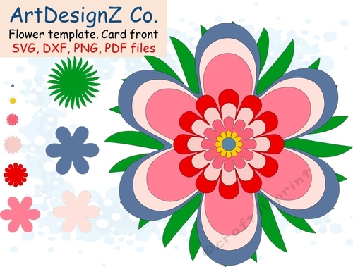 Blooming Beauty: Versatile Paper and Felt Flower Template and Silhouettes for Stunning Card Fronts