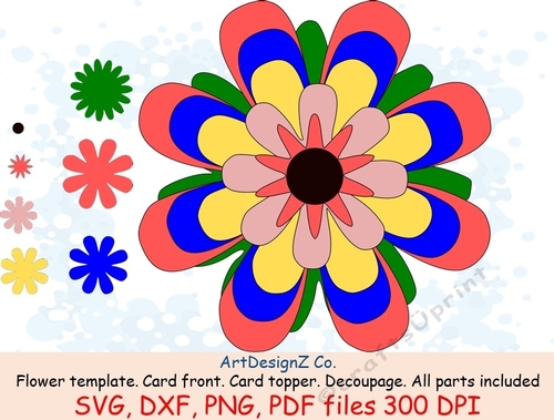 Paper and felt flower template and silhouettes. Appropriate for card fronts. Birthday, decoupage, felt, felting, beautiful, handmade, Christmas, flowers, poinsettias, bells, cones, watercolor, garden 