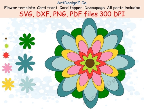 Paper and felt flower template and silhouettes. Appropriate for card fronts. Birthday, Christmas, Mothers day, shoes, cocktail, bow, flower, lipstick, lippy, decoupage, red, pink