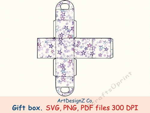 Christmas gift box template. Svg, clipart, basket, birthday, fathers day, wedding, mothers day, Halloween, Easter