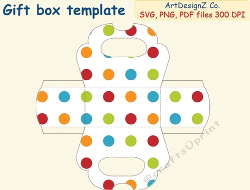 Beautiful gift box template. Vector and raster files. Basket, lid, birthday, back to school, wedding, mother day, Halloween, Easter, Christmas