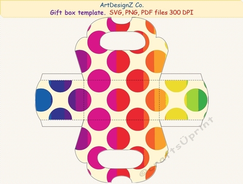 Beautiful gift box template. Vector and raster files. Basket, lid, birthday, back to school, wedding, mother day, Halloween, Easter, Christmas