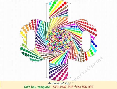 Beautiful gift box template. Vector and raster files. Basket, lid, birthday, back to school, wedding, mother day, Halloween, Easter, Christmas