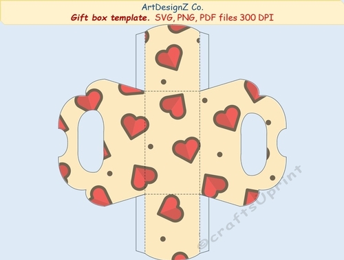 Beautiful gift box template. Vector and raster files. Basket, lid, birthday, back to school, wedding, mother day, Halloween, Easter, Christmas
