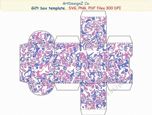 Beautiful gift box template. Vector and raster files. Basket, lid, birthday, back to school, wedding, mother day, Halloween, Easter, Christmas