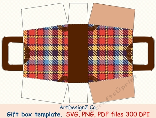 Beautiful gift box template. Svg, clipart, basket, birthday, fathers day, wedding, mothers day, Halloween, Easter