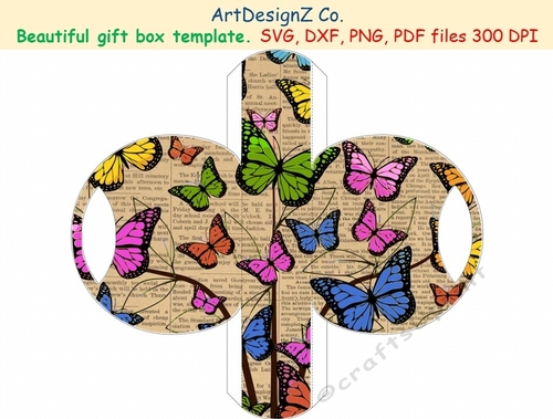 Beautiful gift box template. Simple box, curved box, circle box, storage box, shipping box. 