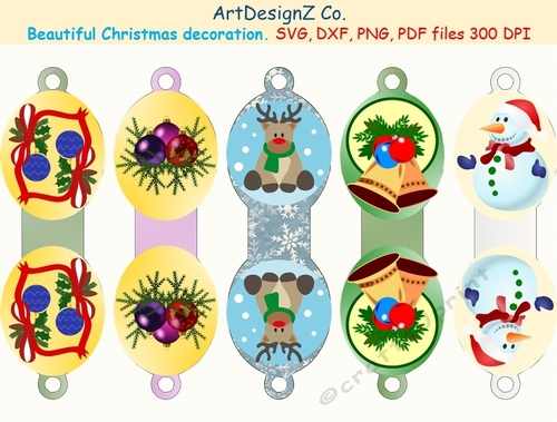 Beautiful Christmas decoration templates. , elf, bell, tree, star