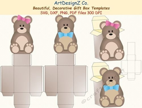 Exquisite Gift Box Template: Versatile Vector and Raster Files for Special Occasions and Celebrations