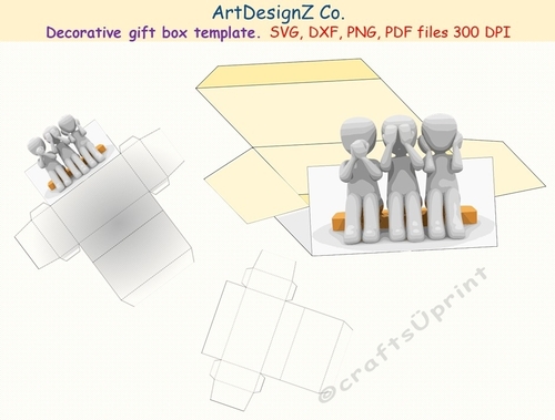 Three wise men. Beautiful decorative gift box templates. 