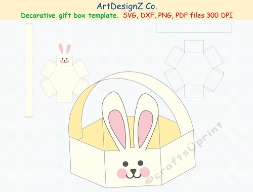 Beautiful gift box templates. Basket Vector and raster files. Easter, Halloween, birthday, back to school, wedding, mother day, Christmas, valentine