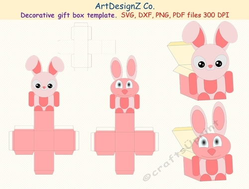 Whimsical Gift Box Templates: Adorable Animal Designs for Every Occasion, Perfect for Easter, Birthdays, Weddings, and More