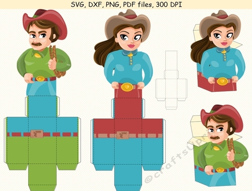 Beautiful decorative gift box template. Vector and raster files
