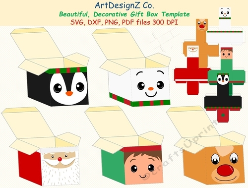 Total of 34 files. Beautiful decorative gift box templates. Vector and raster files. Basket, day, birthday, back to school, wedding, mother day, Halloween, Easter, Christmas, Valentine