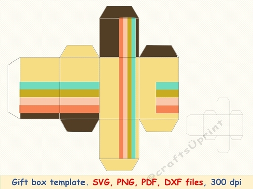 Retro style gift box template, Nostalgic Treasures