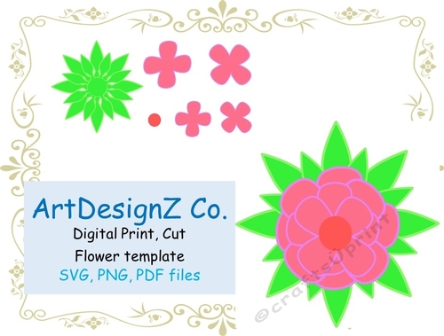 Svg, flower, templates, 3d, petal, cut