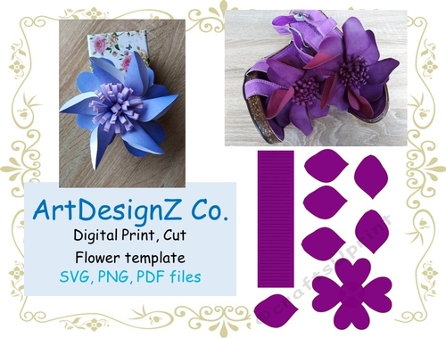 Svg, flower, templates, 3d, petal, cut